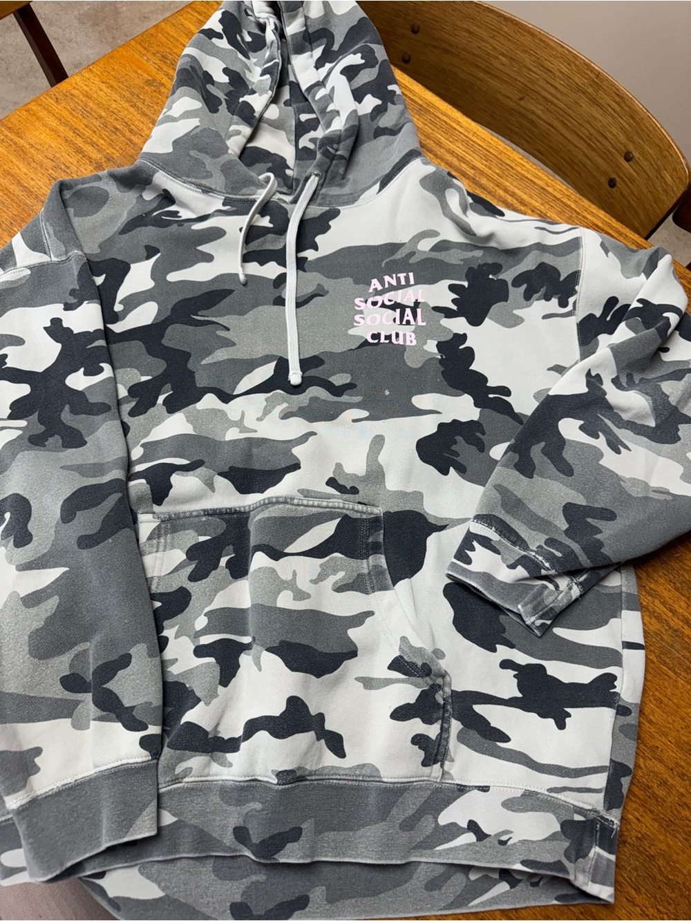 Anti Social Social Club Grey Camo Crewneck Hoodie
